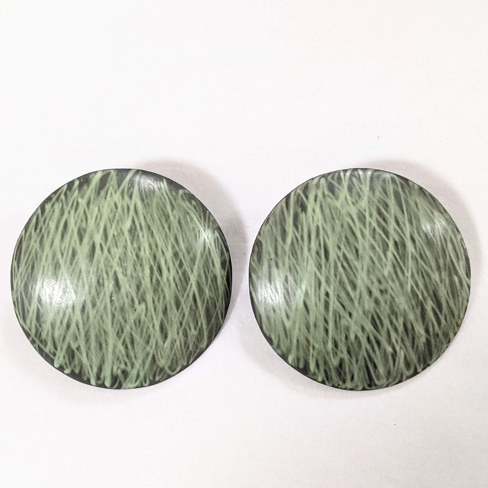 Large Grass Disc Earrings