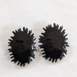 Black Shiny Splat Earrings