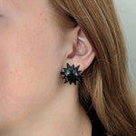 Black Starburst Earrings