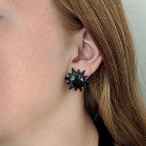 
                
                    Load image into Gallery viewer, Black Starburst Earrings
                
            