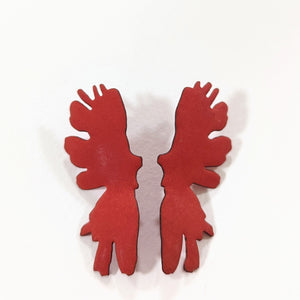 Red Rorschach Earrings